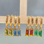 Dangling earring - emerald green stone – Tarnish Proof Jewellery