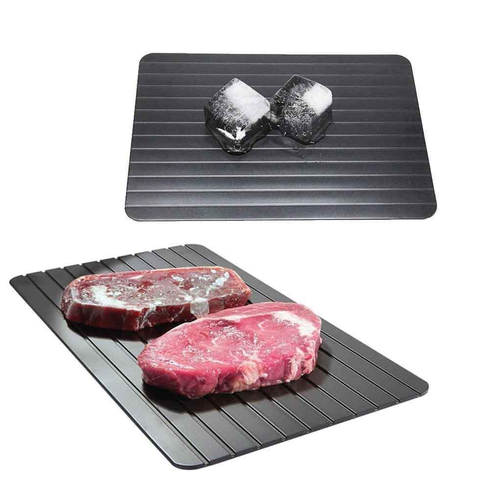 Defrost Express Defrosting Meat Tray - Miracle Aluminium Thawing Plate Board Mat
