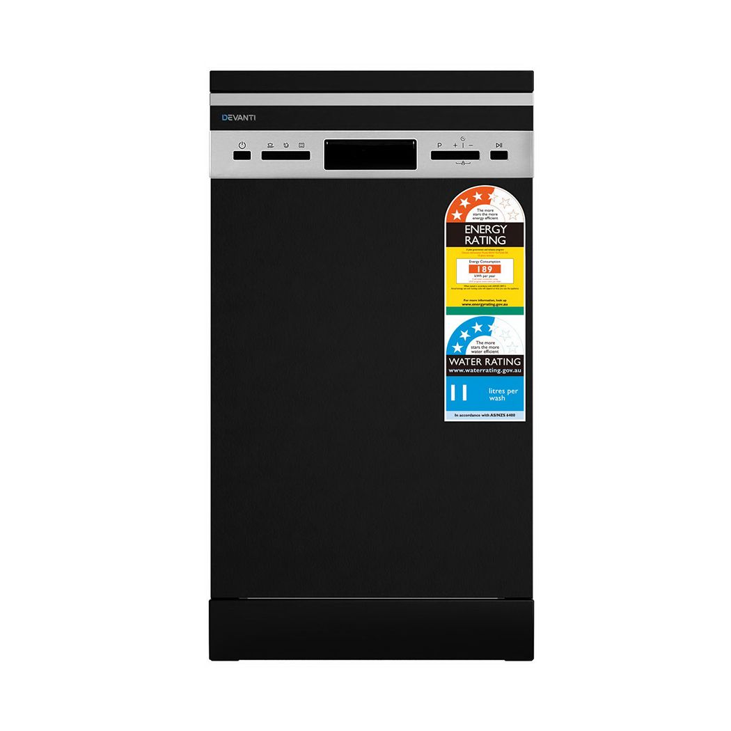Devanti 10 Place Settings Freestanding Dishwasher Black