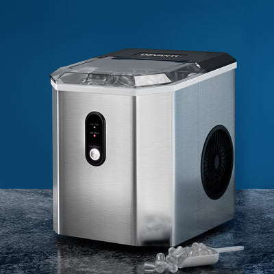 Devanti 12kg Ice Maker Machine w/Scoop Holder Silver