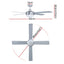 Devanti 52'' Ceiling Fan AC Motor w/Light w/Remote - Silver