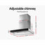 Devanti 600mm Range Hood 60cm Rangehood Glass Stainless Steel