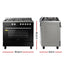 Devanti 90cm Dual Fuel Cooker Gas Cooktop Electric Oven 5 Burner