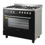 Devanti 90cm Dual Fuel Cooker Gas Cooktop Electric Oven 5 Burner