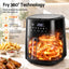 Devanti Air Fryer 6.5L 1700W Digital Touch 8 Presets Non-Stick Basket Black