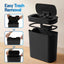 Devanti Automatic Trash Bin with Lid 11L Motion Sensor Kitchen Bin Touchless Garbage Can Modern Black Plastic Slim Rubbish Bin with Liner Holder for Kitchen, Home, Office