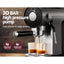 Devanti Coffee Machine Espresso Maker 20 Bar Milk Frother Cappuccino Latte Cafe