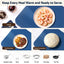 Devanti Food Warming Mat 80cm Electric Food Warmer Roll Up Buffet Tray Blue