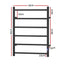 Devanti Heated Towel Rail 6 Round Bars with Timer Electric Heater Warmer Rack