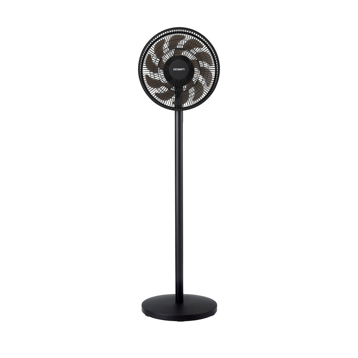 Devanti Pedestal Fan with Remote, 7 Speeds 3 Heights DC Motor, Black