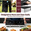 Devanti Portable Ceramic Cooktop Dual Burner Electric Hot Plate 2800W Black