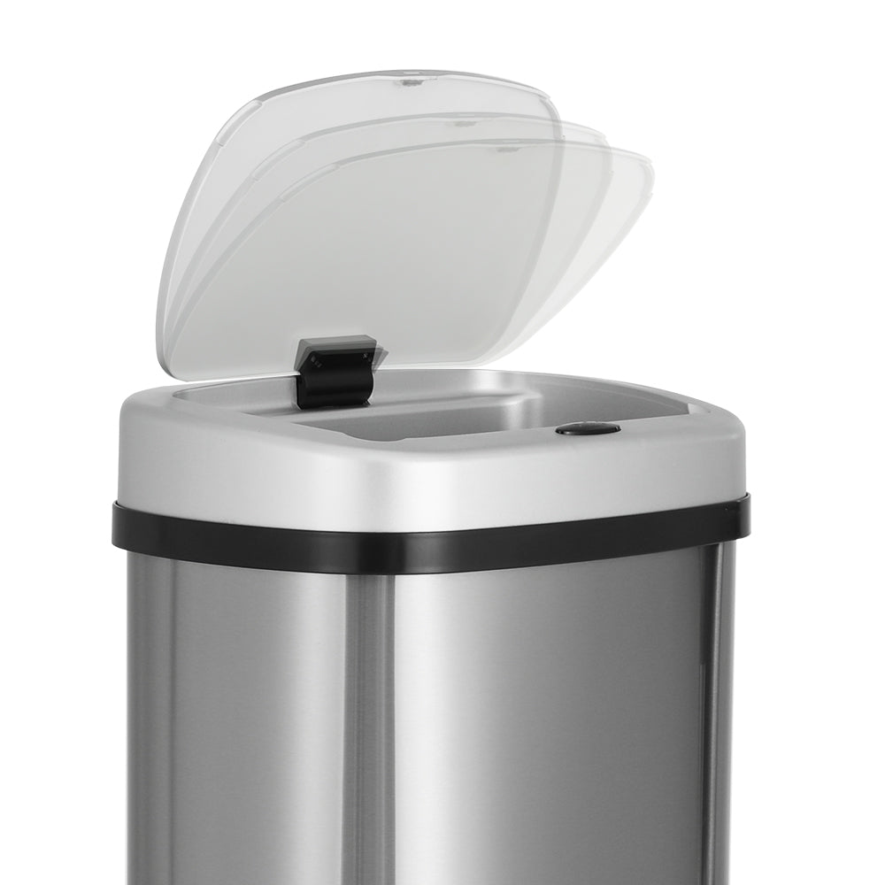 Devanti Sensor Bin Motion Rubbish Stainless Trash Can Automatic Touch Free Bins