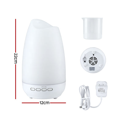 Devanti Ultrasonic Essential Oil Aroma Diffuser Aromatherapy Cool Mist Humidifier w/ LED Light 300ml