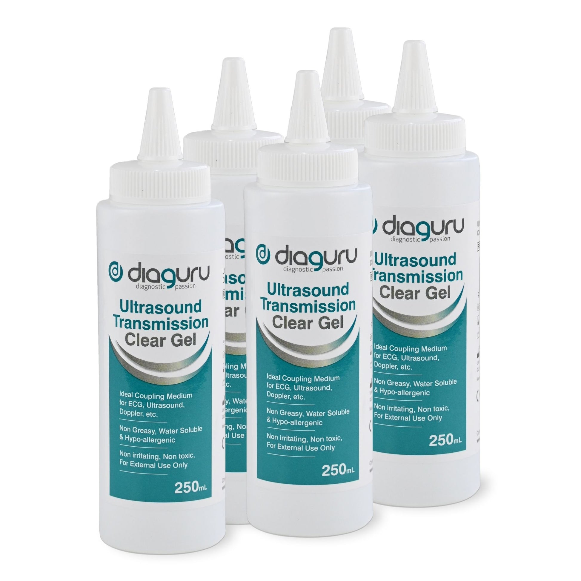 Diaguru 250ml Conductive Transmission Gel - Water-Based External Clear Gel