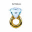 Diamond Engagement Ring Helium Balloon Blow Up Valentines Hens Party Decoration