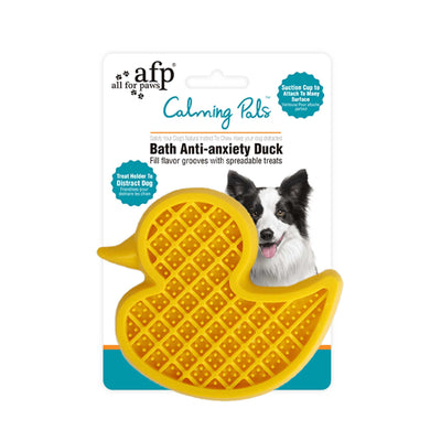 Dog Bath Time Calming Lick Mat - Suction Duck - Food Treat Feeder