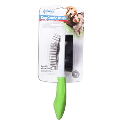 Dog Double Sided Brush Combo Bristle Pins Cat Pet Shedding Comb Grooming Pawise
