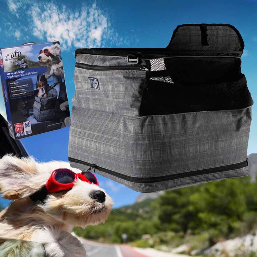Dog Portable Car Seat - See Out Safe Air Cushion Travel Booster - All For Paws