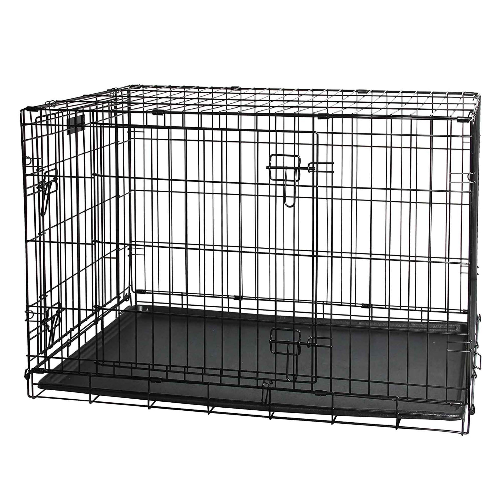 Dog Wire Crate Deluxe Bed Large Pet Puppy Portable Kennel Travel Training Cage