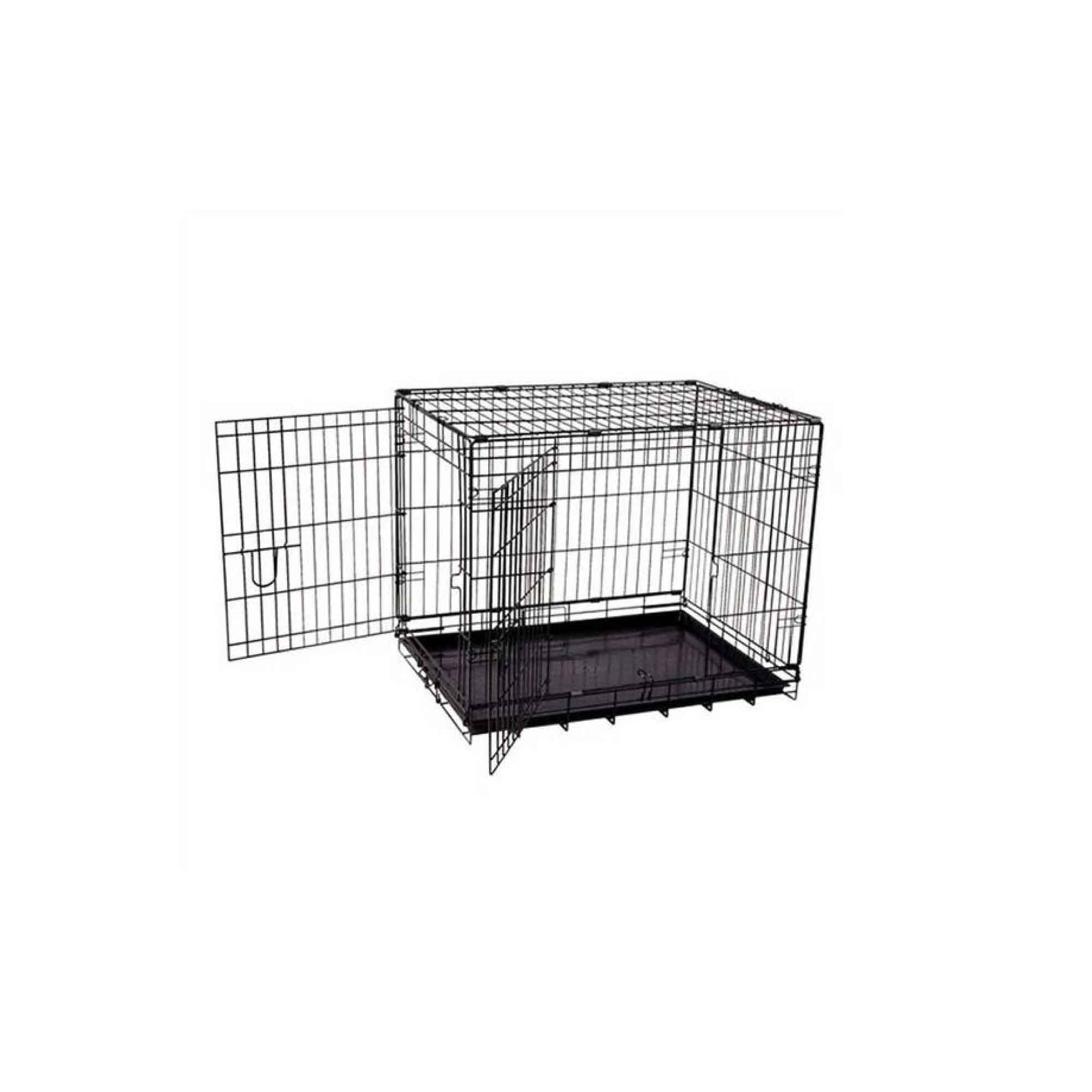 Dog Wire Crate Large - Portable Collapsible Travel Kennel - Pet Puppy Cage