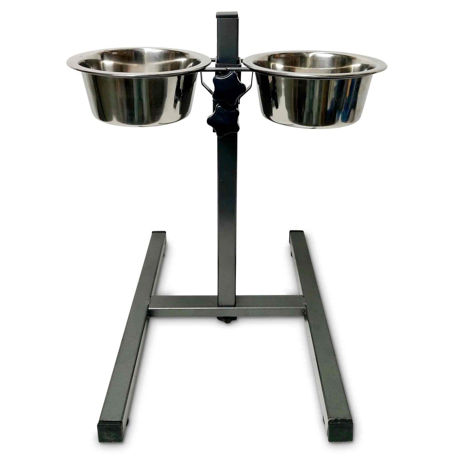 Double Raised Dog Bowl Stand 350ml Pet Cat Elevated Adjustable Food Water Feeder