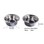 Double Raised Dog Bowl Stand 750ml Pet Cat Elevated Adjustable Food Water Feeder