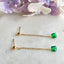 Drop to the green stud earrings – Tarnish Proof Jewellery
