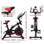 Spin Exercise Bike Flywheel Fitness Commercial Home Workout Gym Machine Bonus Phone Holder Black