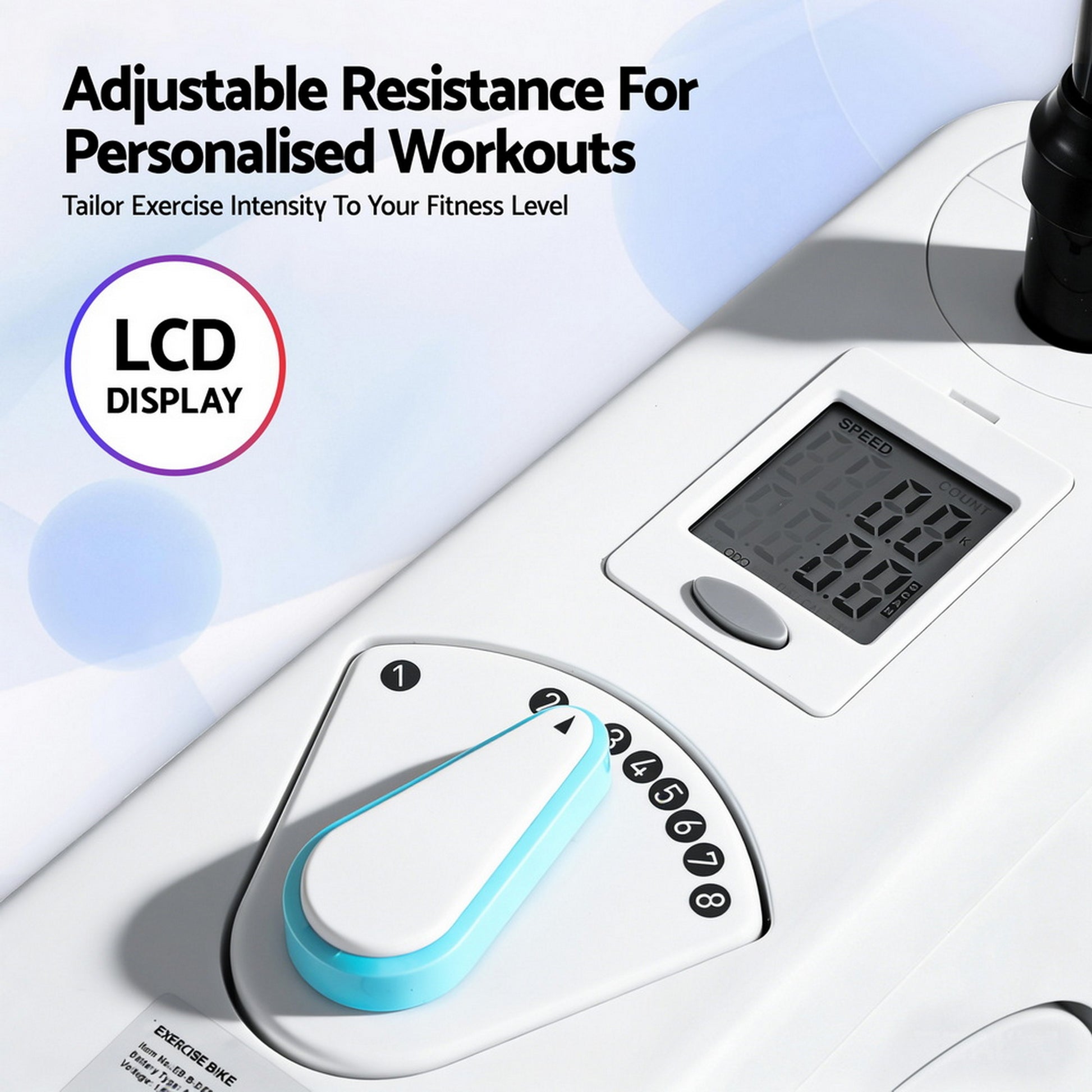 Everfit Exercise Bike Magnetic Desk Bike with Tabletop Fitness Home Workout Gym