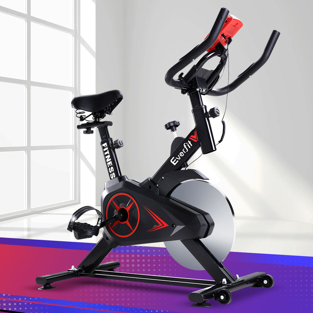 Everfit Spin Bike 10kg Flywheel Exercise Fitness Workout Cycling Australia