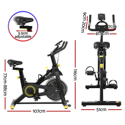 Everfit Magnetic Spin Bike Exercise Bike Cardio Gym Bluetooth APP Connectable