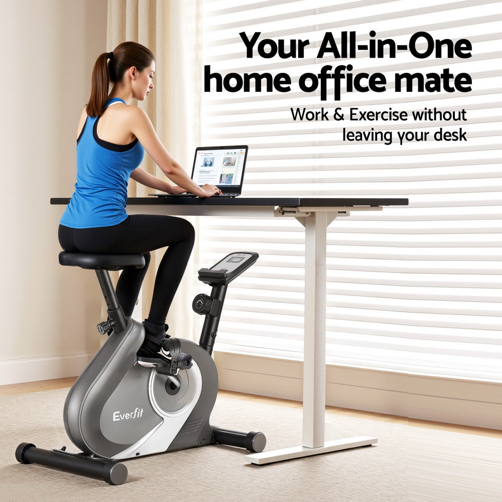 Everfit Under Desk Exercise Bike Magnetic Resistance Cardio workouts 120kg Capacity