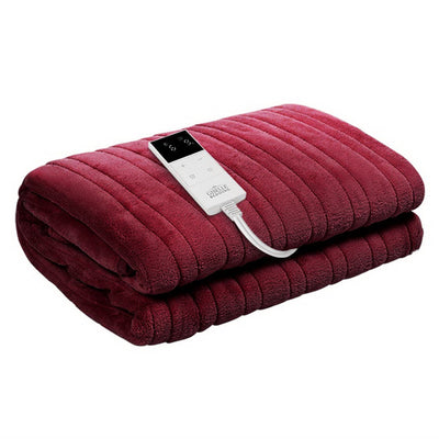 Giselle Bedding Electric Throw Blanket - Burgundy