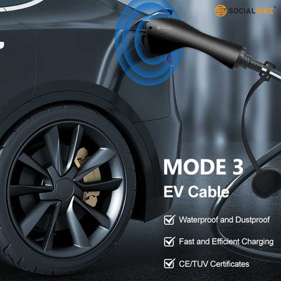EV Charging Cable - Type 2 to Type 2 3.6kw 16A/20A Single Phase - Electric Car
