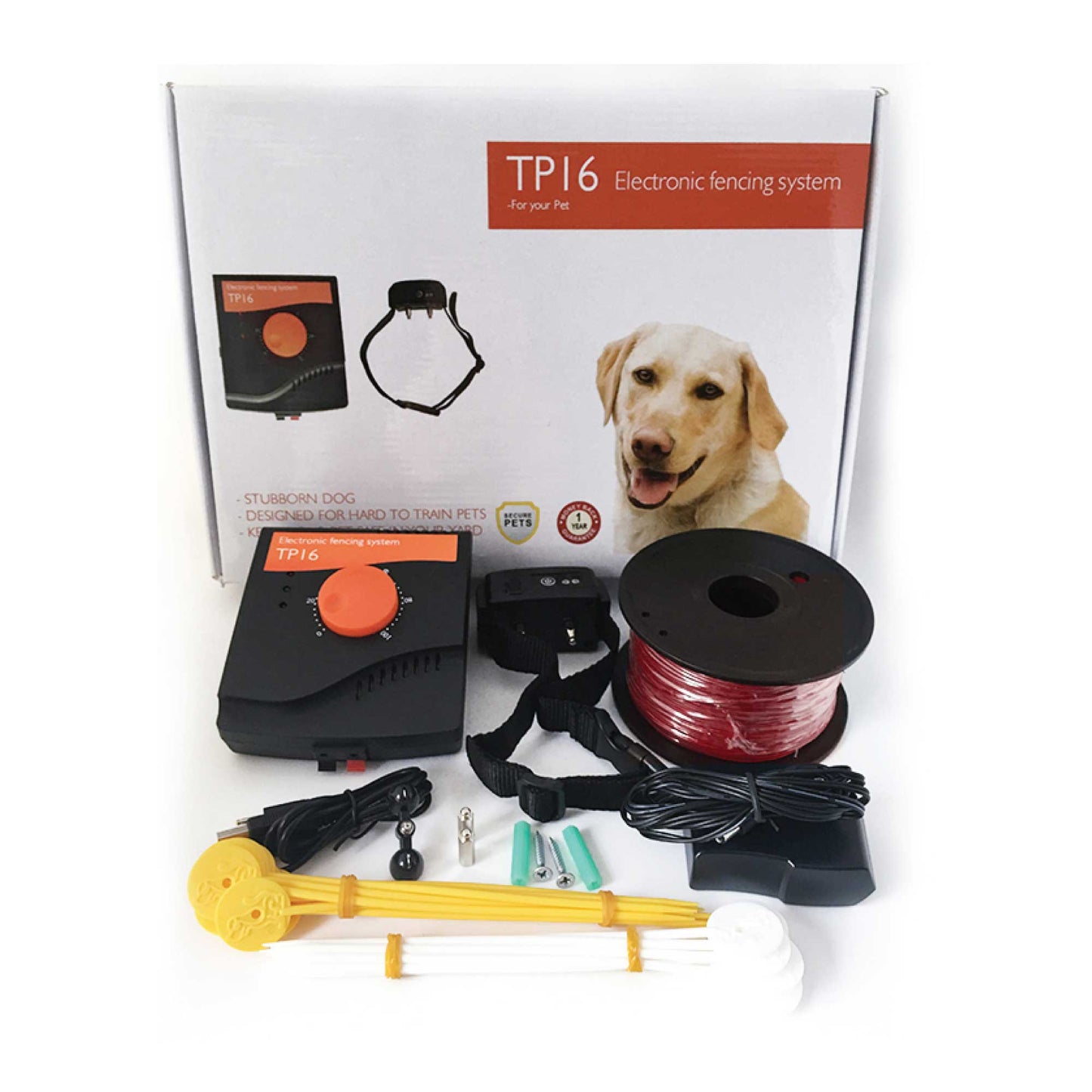 Electronic Dog Fence System -Invisible Electric Wireless TP16 Containment Collar