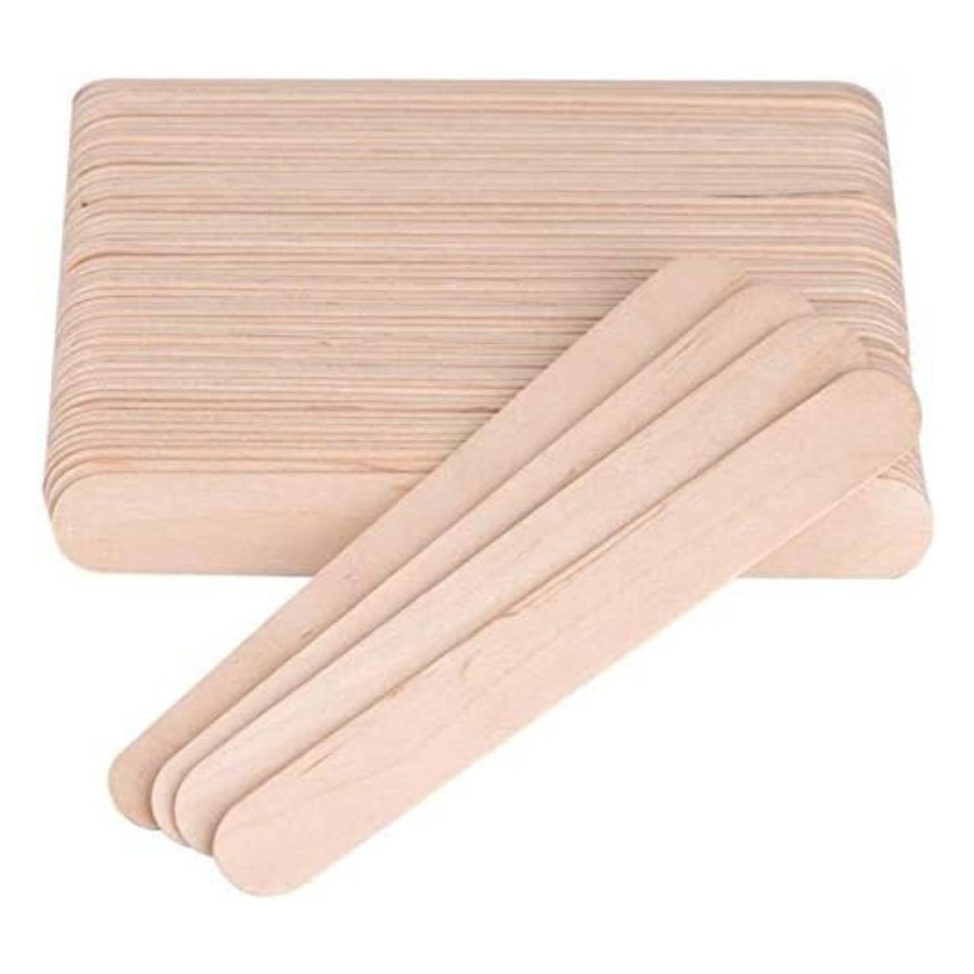 Ellie & Ruby 100x Wooden Tongue Depressors Waxing Spatula Applicator Sticks 6"