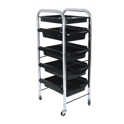 Ellie & Ruby 5 Tier Salon Trolley Hairdressing Storage Cart 4 Drawers