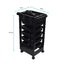 Ellie & Ruby 6 Tier Hairdressing Trolley Black 82x49x32cm Salon Rolling Cart