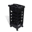 Ellie & Ruby 6 Tier Hairdressing Trolley Black 82x49x32cm Salon Rolling Cart