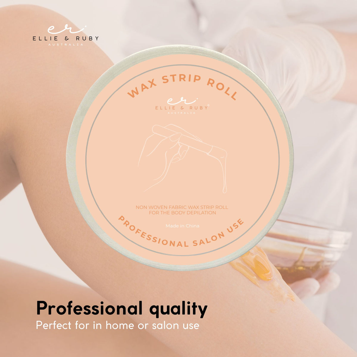 Ellie & Ruby 91m Wax Strip Roll 70gsm Non Woven Hair Removal Strips