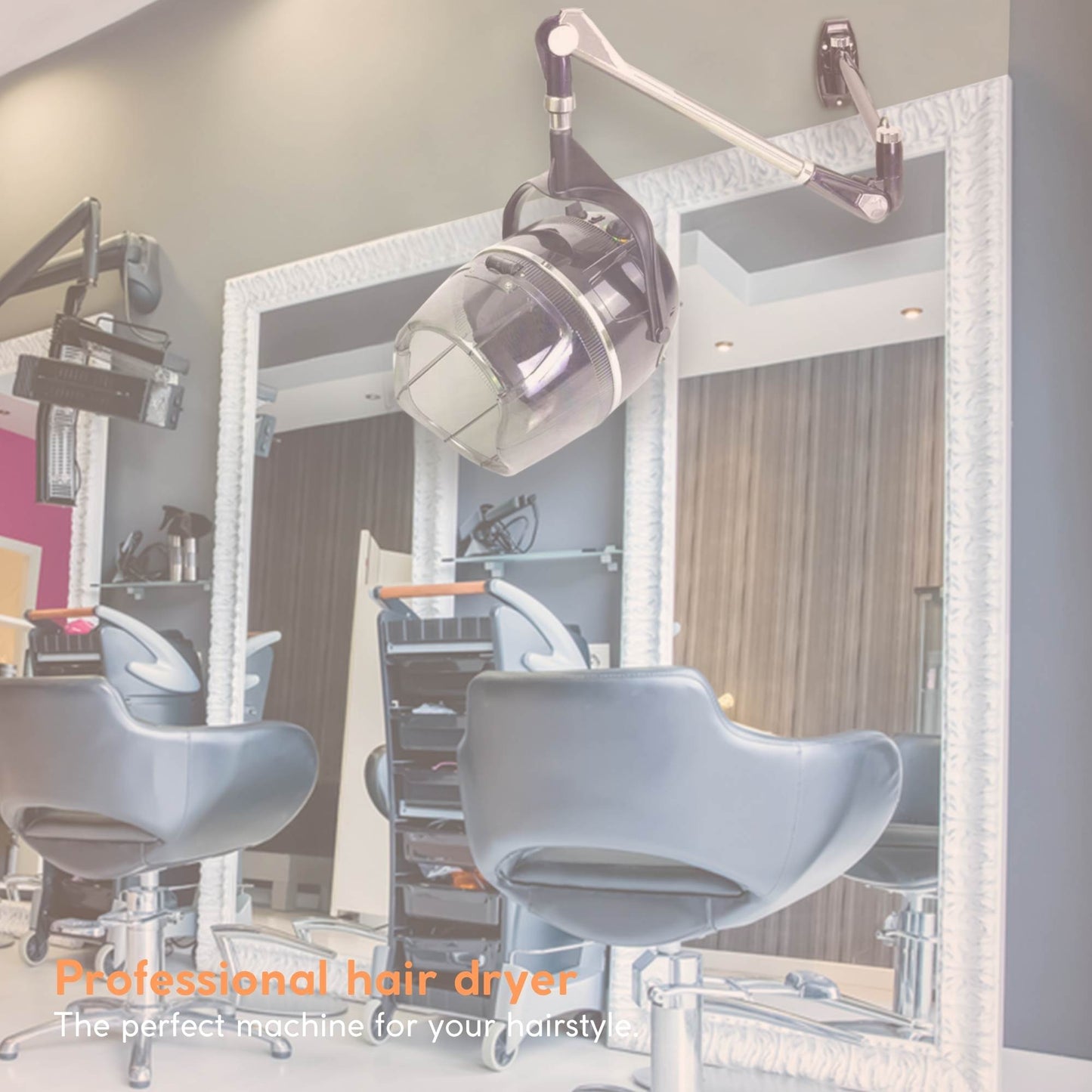 Ellie & Ruby Hanging Hooded Hair Dryer Wall Mounted Bonnet Hood Salon Hairdryer