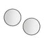 Embellir 2 Wall Mirror Makeup 50cm Home Decor Framed Mirrors Bathroom Round Black