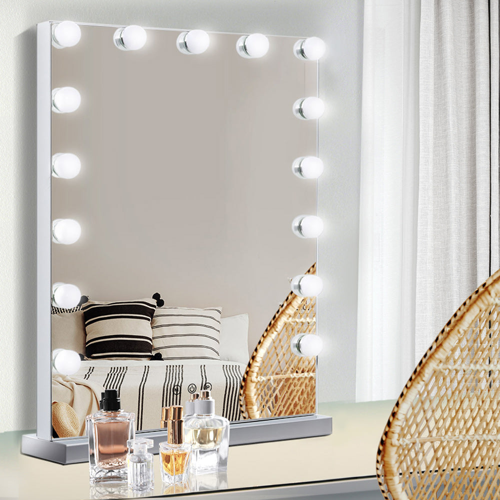 Embellir Hollywood Makeup Mirror With Light 15 LED Bulbs Lighted Frameless