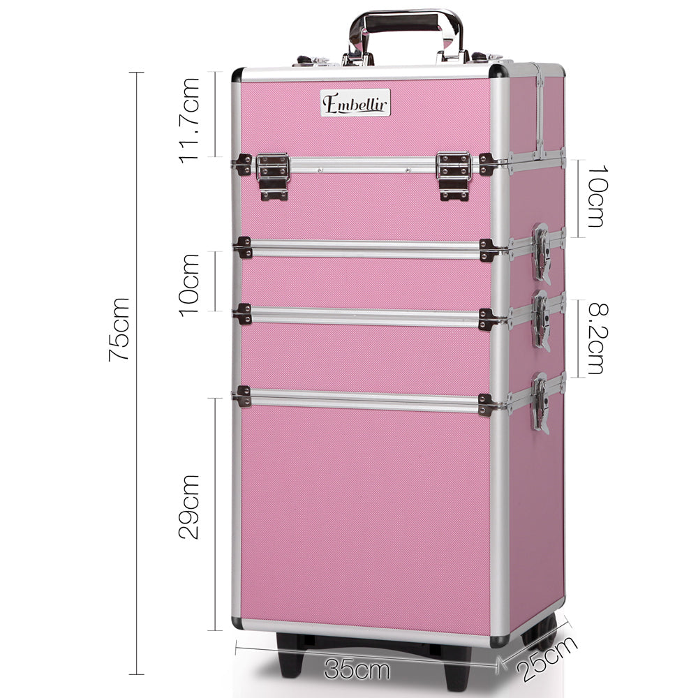 Embellir Makeup Case Beauty Cosmetic Organiser Travel Portable Box Troley Vanity