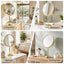 Embellir Makeup Mirror 20x20cm 1X 5X Magnifying Rotation Tabletop Gold