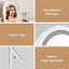 Embellir Makeup Mirror 35x45cm Dressing Vanity LED Stripe Light with 5x Magnification Rotation White Arch