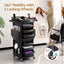 Embellir Salon Trolley 2 Lockable Doors 6 Tier Trays Mobile Hair Cart Black