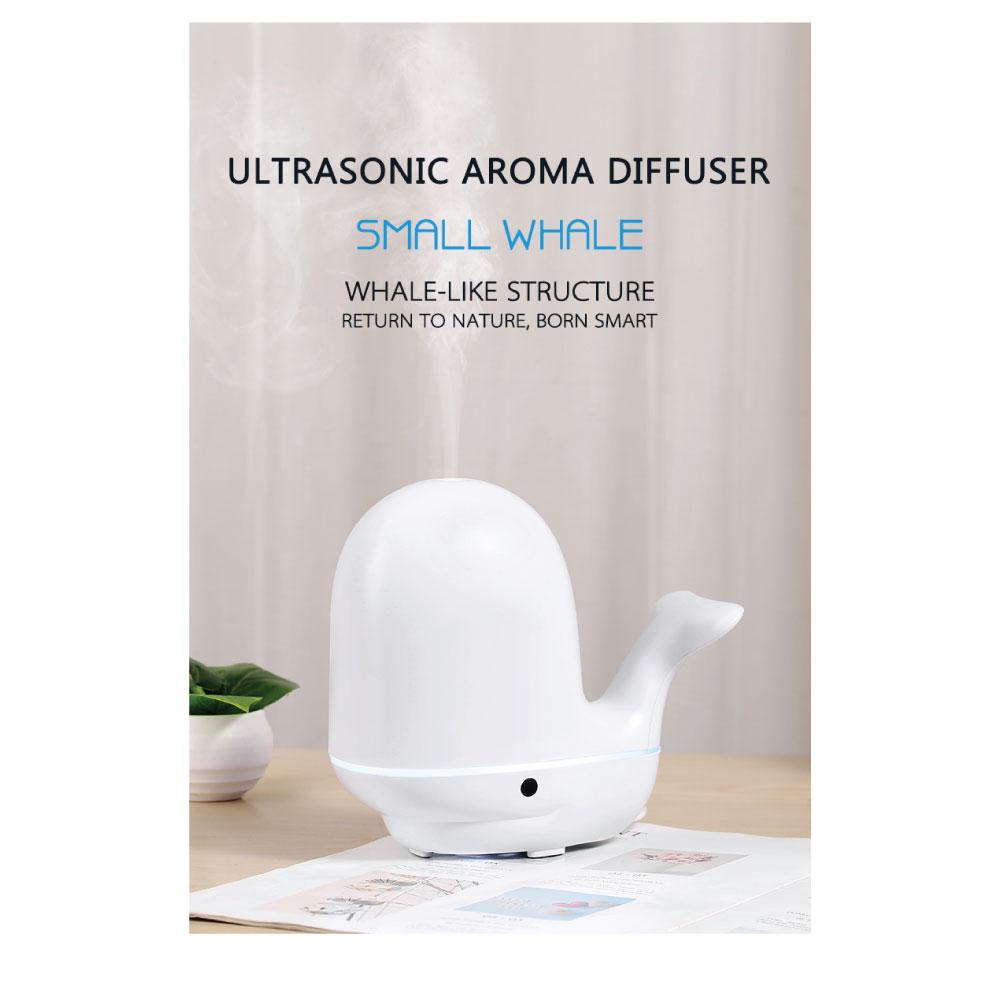 Essential Oil Aroma Diffuser USB - 180ml Whale Ultrasonic Childrens Night Light