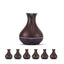 Essential Oil Aroma Diffuser and Remote - 400ml Tulip Dark Ultrasonic Humidifier