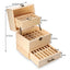 Essential Oils Wood Storage Box - Wooden Oil Bottle Slots